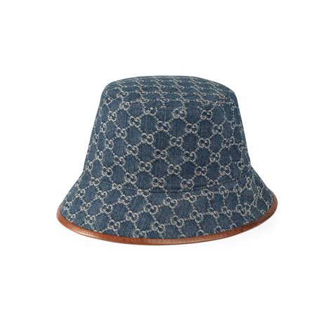 navy blue gucci hat|gucci blue canvas bucket hat.